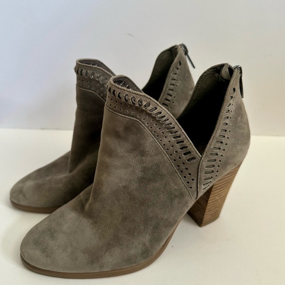 Vince Camuto gray suede booties. - Picture 3 of 5